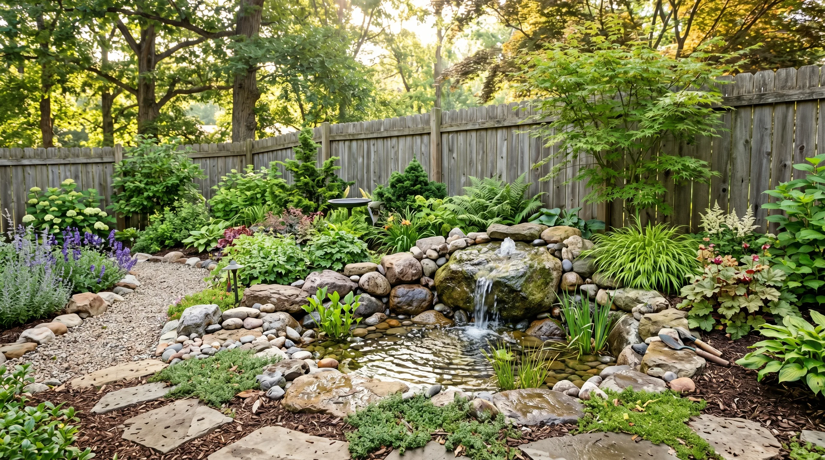Built-In Bench Along One Edge